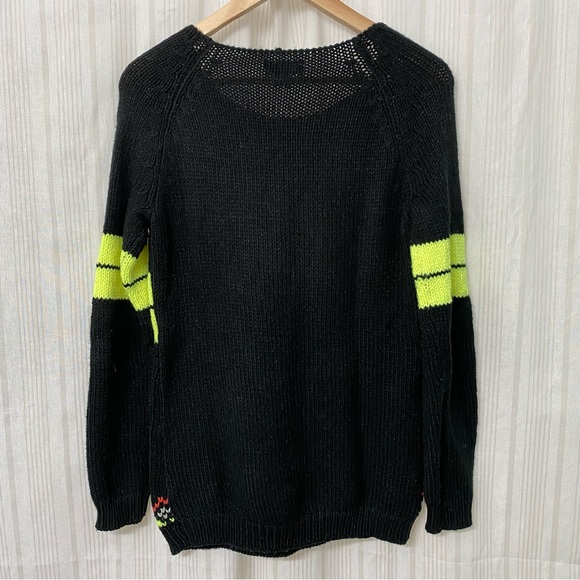 Princess Vera Wang black & neon knit sweater✨ - Picture 3 of 6